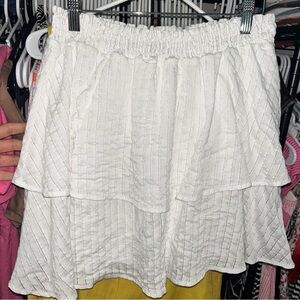 Elegant White Tiered Skirt